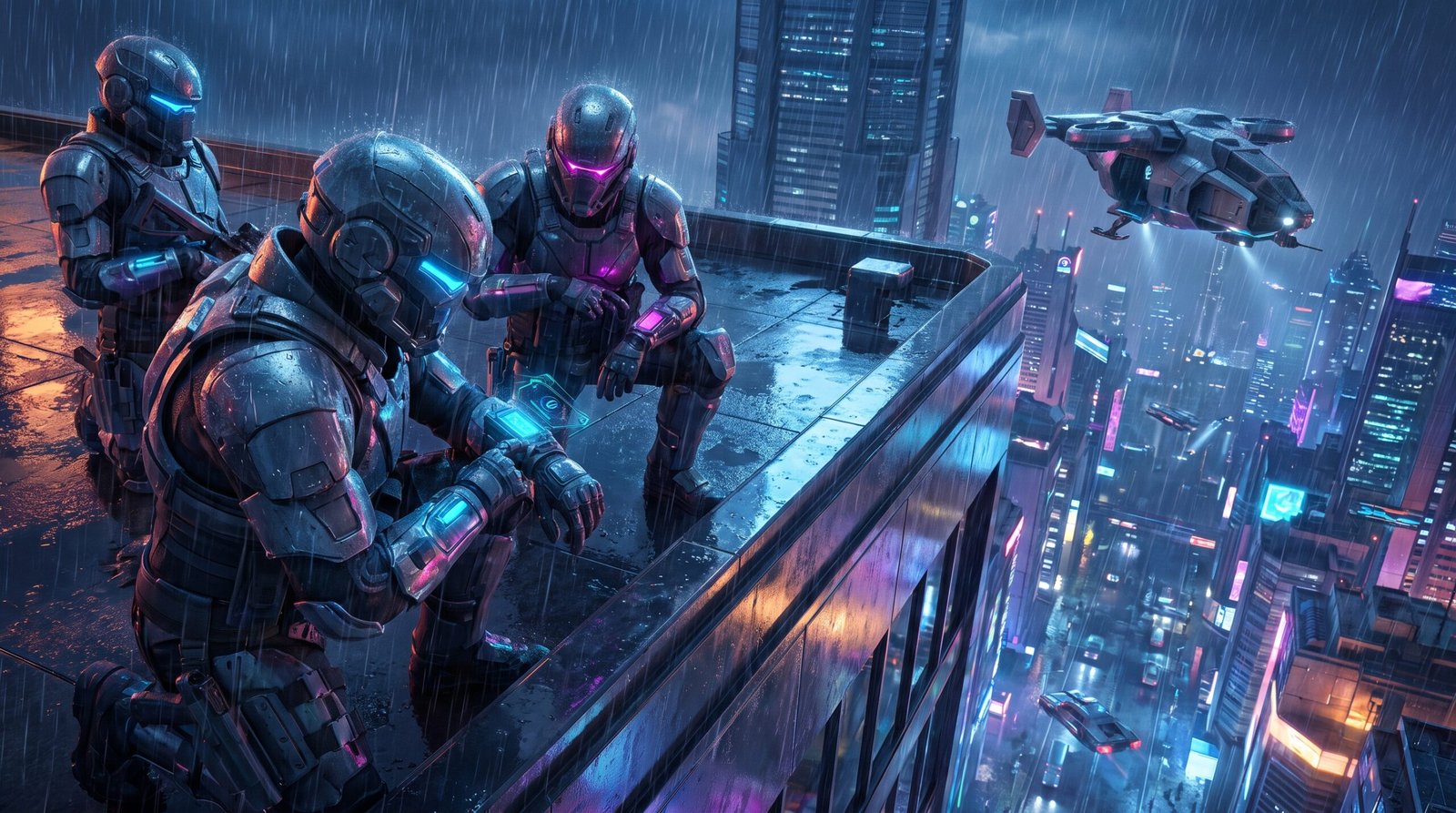 Night City Extraction Wallpaper